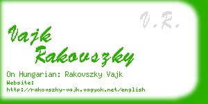 vajk rakovszky business card